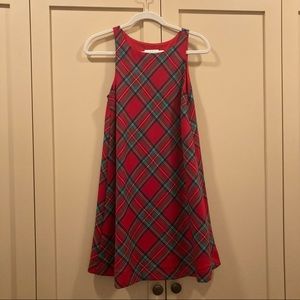 Vineyard Vines Red Plaid Shift Dress Size 2